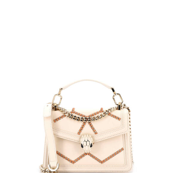 Bvlgari Handbags - Bvlgari Small Serpenti Forever Top Handle Bag Whipstitched Leather